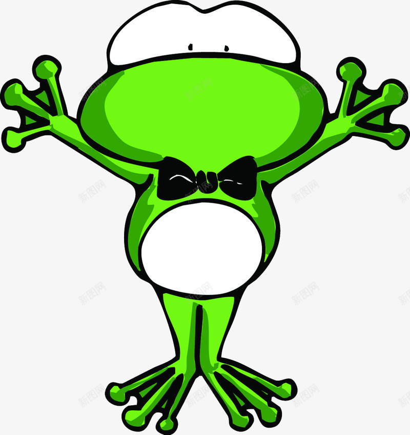 创意手绘绿色质感小青蛙png免抠素材_新图网 https://ixintu.com 创意 绿色 质感 青蛙