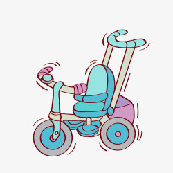婴儿脚踏车卡通儿童脚踏车图高清图片