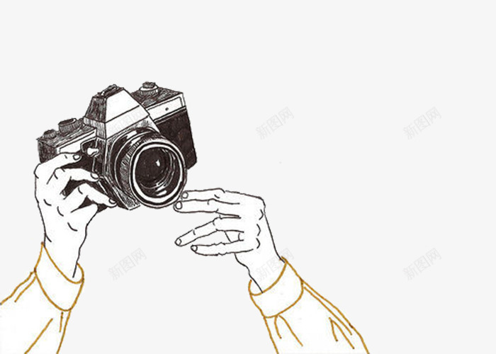 手拿着的相机png免抠素材_新图网 https://ixintu.com 手绘 拍摄 插画 摄影