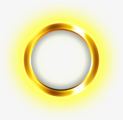 黄色金色圆环发光素材