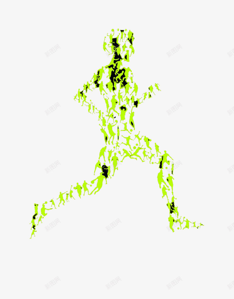 运动的人创意png免抠素材_新图网 https://ixintu.com 倡导运动 健康的生活方式 奔跑 绿色
