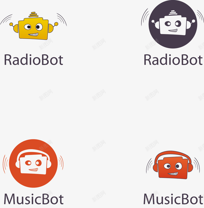 各种机器人图标png_新图网 https://ixintu.com 收音机 机器 音乐机器人
