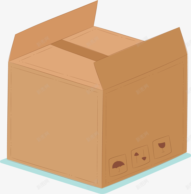 发货快递纸箱包装png免抠素材_新图网 https://ixintu.com 包装 包装箱 大包装 快递箱 矢量png 纸箱 纸箱包装样机