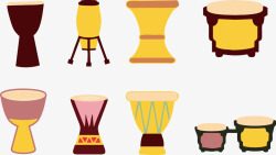 彩绘多款非洲鼓素材