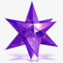 紫色的宝石紫色水晶星星高清图片