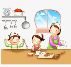帮忙做饭的小男孩帮妈妈做饭高清图片