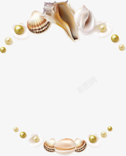 黄色珍珠圆环素材