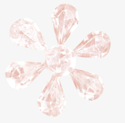 粉色水晶雪花素材