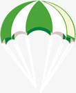 绿色降落伞装饰图案素材