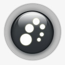 圆行黑色水晶按钮图标png_新图网 https://ixintu.com 圆行黑色水晶按钮图标