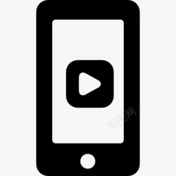 展示视频视频播放按钮手机屏幕上图标高清图片