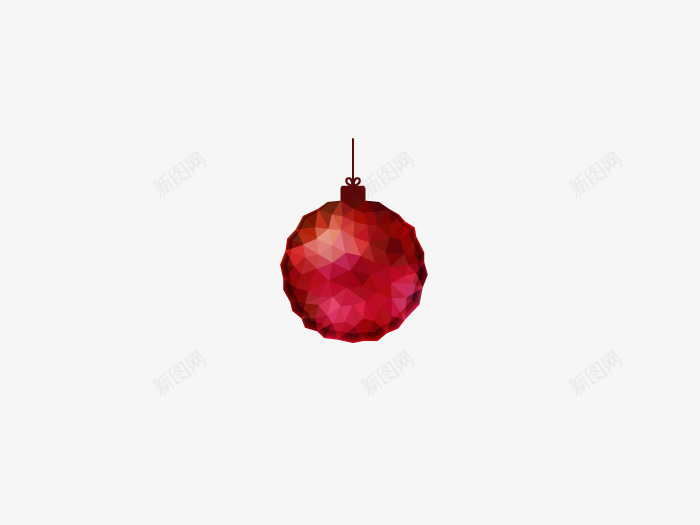 水晶球吊坠png免抠素材_新图网 https://ixintu.com 圣诞水晶球吊坠 水晶球装饰 红色水晶球