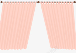 粉色细条纹窗帘素材