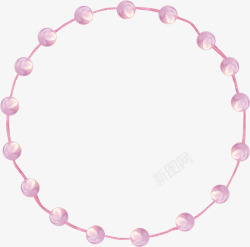 珠子圆环粉色珠串圆环高清图片