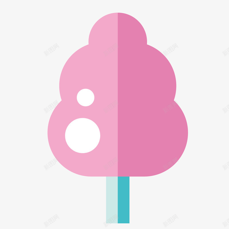 粉色大树png免抠素材_新图网 https://ixintu.com 卡通 圆弧 大树 弯曲 渐变 环境 生长 粉色 自然