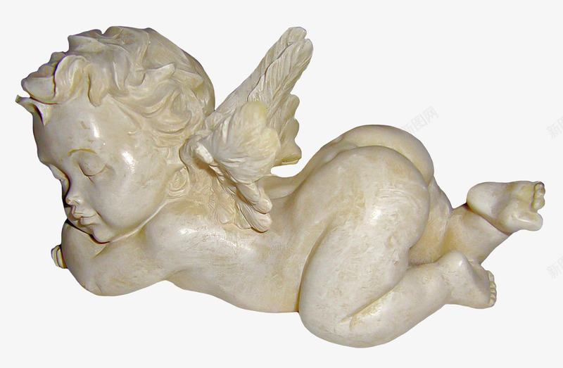 小孩天使雕塑png免抠素材_新图网 https://ixintu.com 天使雕塑 小孩雕塑 睡着的小孩 雕塑