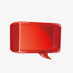 红色立体水晶对话框素材