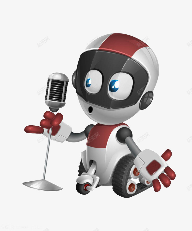 唱歌的机器人png免抠素材_新图网 https://ixintu.com 卡通小孩 唱歌 唱歌的人 小孩唱歌 想唱就唱 艺术 表演 话筒