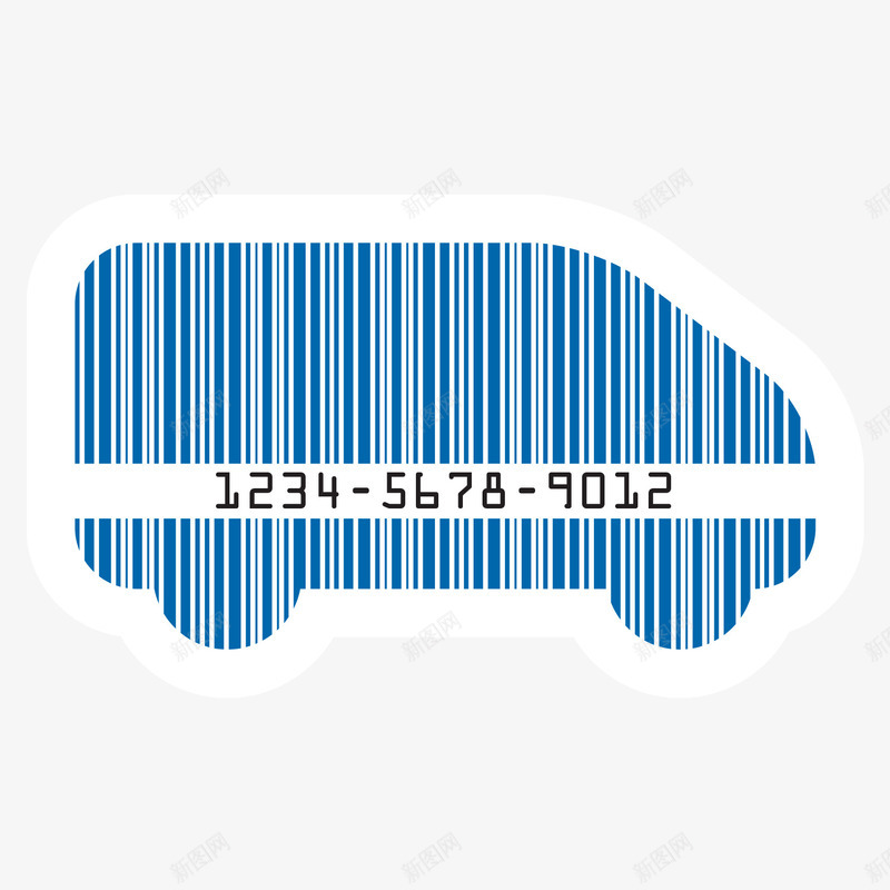面包车png免抠素材_新图网 https://ixintu.com 条纹 素材 蓝色 面包车
