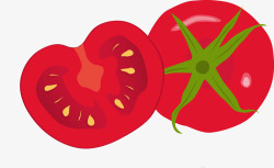 彩绘西红柿矢量图素材