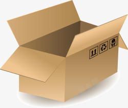打开的纸箱打开的快递运输纸箱矢量图高清图片