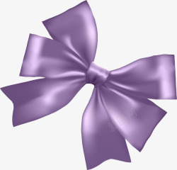 小清新紫色蝴蝶结素材