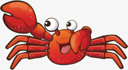 开心的螃蟹开心的卡通螃蟹图高清图片