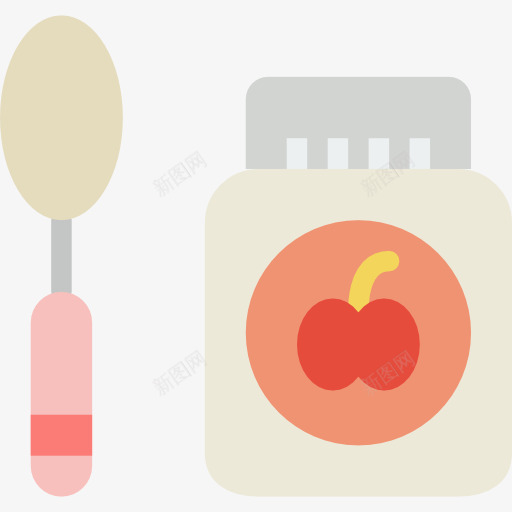 食品图标png_新图网 https://ixintu.com 儿童 勺 婴儿 泥 盆 罐 营养 食品 食品容器