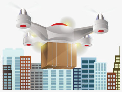 科技物流运输货物的无人机高清图片