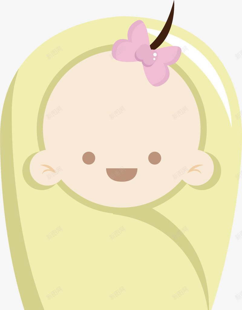 手绘襁褓里的可爱女婴png免抠素材_新图网 https://ixintu.com png免费下载 png素材 免费png 可爱女婴 女婴儿 矢量png 襁褓