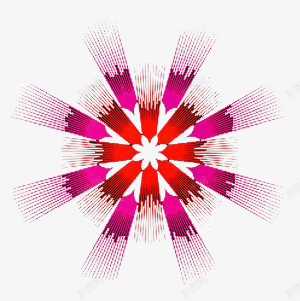 红色紫色散发状光芒png免抠素材_新图网 https://ixintu.com 创意造型 发散 紫色光 红色光 艺术造型