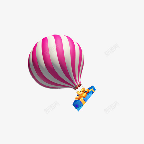 红白条纹热气球元素png免抠素材_新图网 https://ixintu.com 旅行 条纹 热气球 红白 装饰