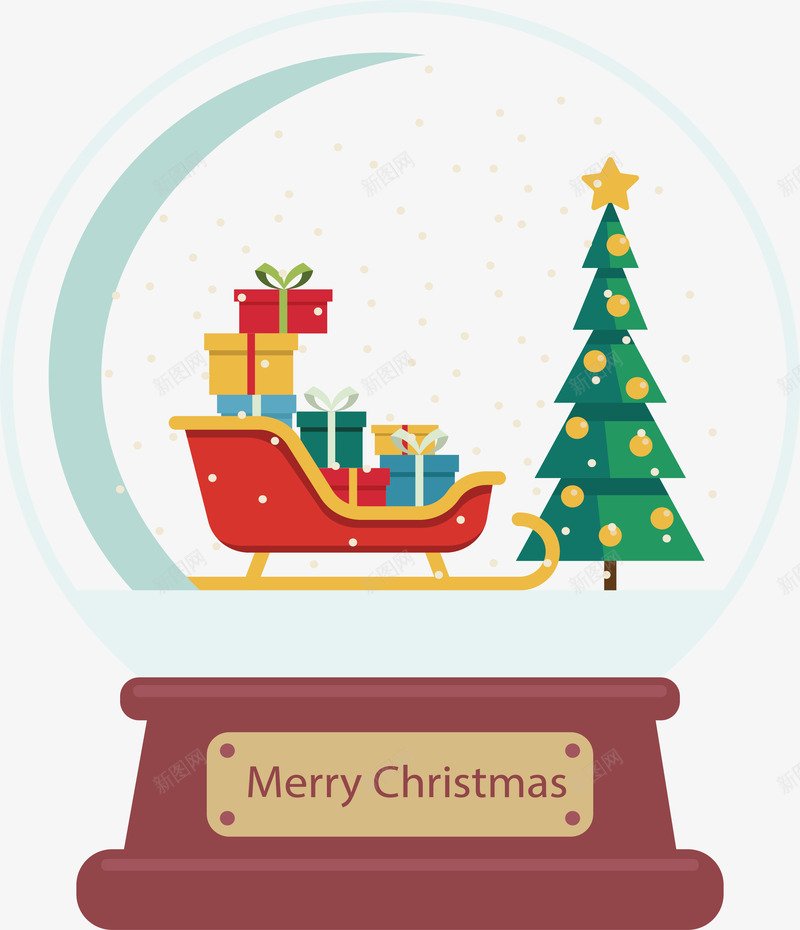 堆满的圣诞礼物水晶球png免抠素材_新图网 https://ixintu.com 圣诞水晶球 圣诞礼物 堆满礼物 水晶球 矢量png 礼物