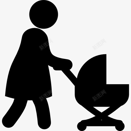 母亲走的婴儿图标png_新图网 https://ixintu.com humanpictos 人 人的剪影 侧面看 妈妈 孩子 家庭 行走