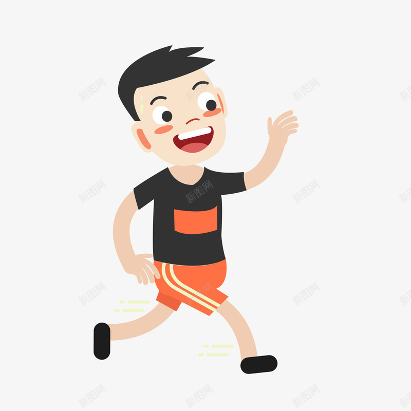 运动跑步的运动员矢量图ai免抠素材_新图网 https://ixintu.com 儿童生活节 男孩 跑步的人物 运动员 马拉松 矢量图