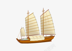 木头帆船素材