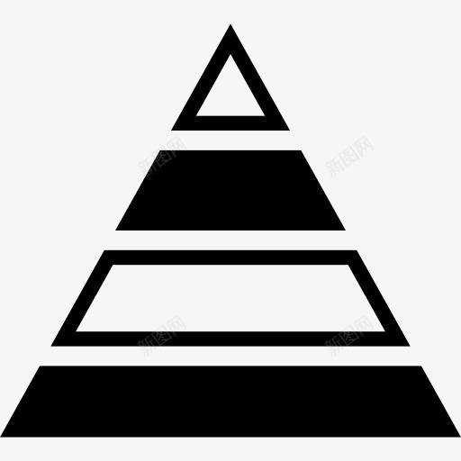 条纹的三角形状图标png_新图网 https://ixintu.com 三角形 三角金字塔 形状 有条纹的 条纹 符号 金字塔 金融的图标