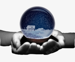 水晶球与雪花图片水晶球高清图片
