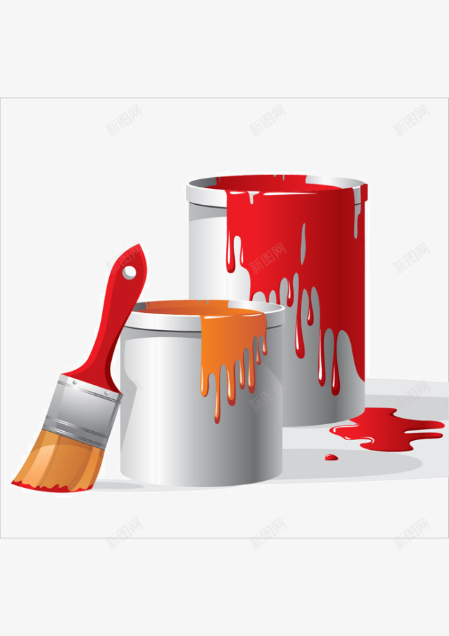 有质感的油漆桶png免抠素材_新图网 https://ixintu.com 元素 刷子 油漆 油漆桶 装修