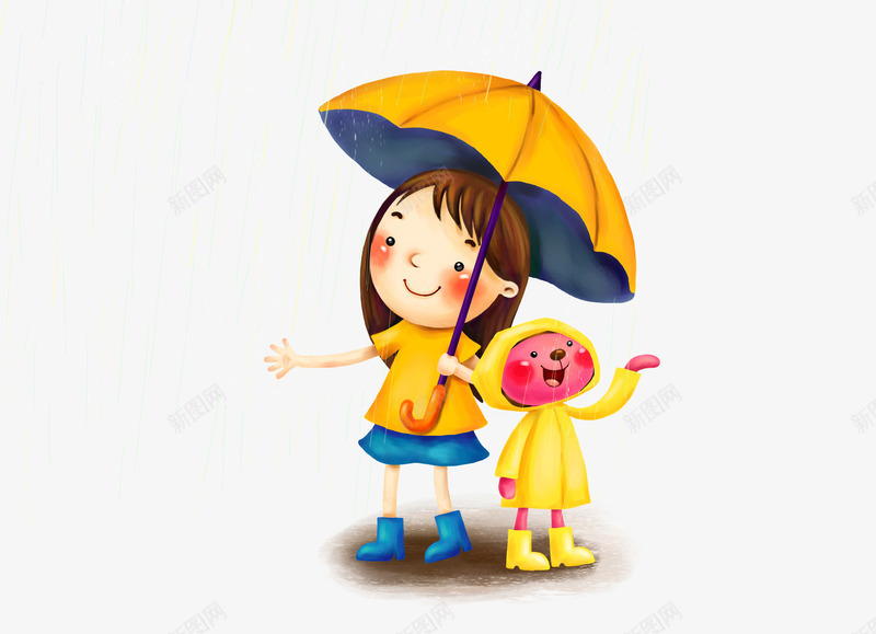 打雨伞的女孩psd免抠素材_新图网 https://ixintu.com 下雨 卡通人物形象 女孩和布偶 手绘卡通人物 手绘女孩 打伞的人物免抠 打伞的人物免抠素材 打伞的女孩 雨伞