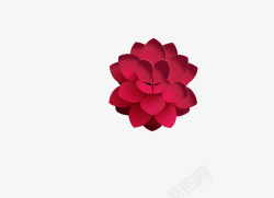 红色立体质感花朵素材