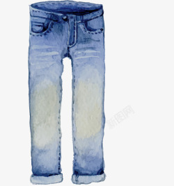 牛仔裤丹宁手绘男装彩绘男装素材