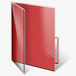 红色条纹文件夹图标图标