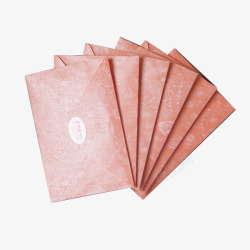 粉色花边长方形包装素材
