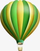 绿色黄色条纹热气球png免抠素材_新图网 https://ixintu.com 条纹 热气球 绿色 黄色