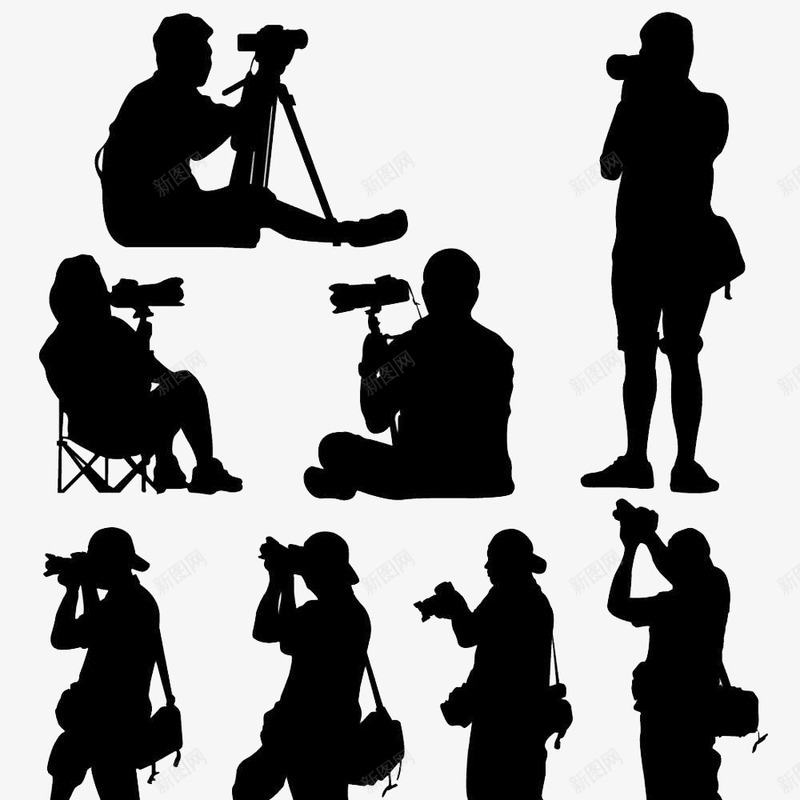 摄像记者剪影png免抠素材_新图网 https://ixintu.com 摄像 摄像记者 摄影记者 摄影记者剪影 记者 记者剪影