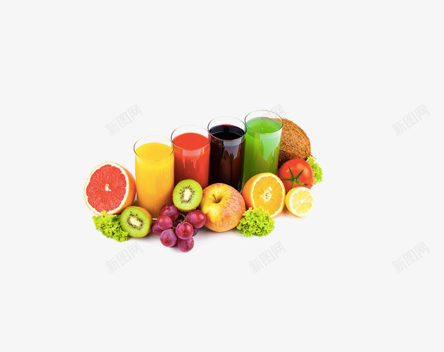 果蔬汁png免抠素材_新图网 https://ixintu.com 各种水果 果蔬汁 猕猴桃 苹果