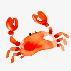 卡通手绘螃蟹矢量图素材