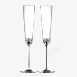 两个水晶玻璃杯素材