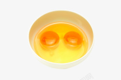 双黄碗里的双黄生鸡蛋高清图片